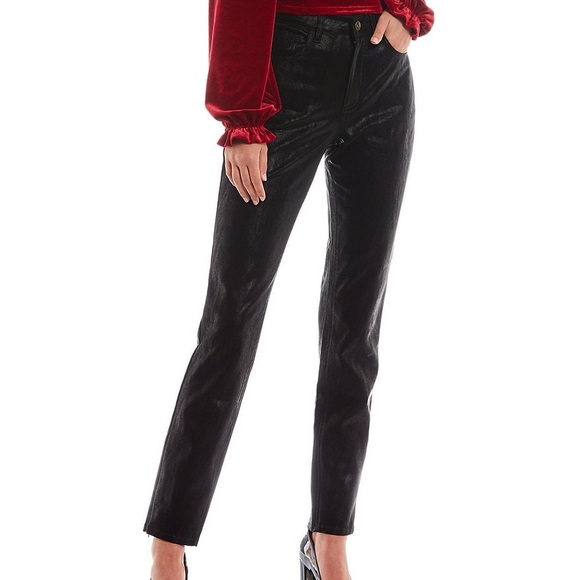 C&V Chelsea & Violet-High Rise Skinny Shiny Jeans - Picture 2 of 12